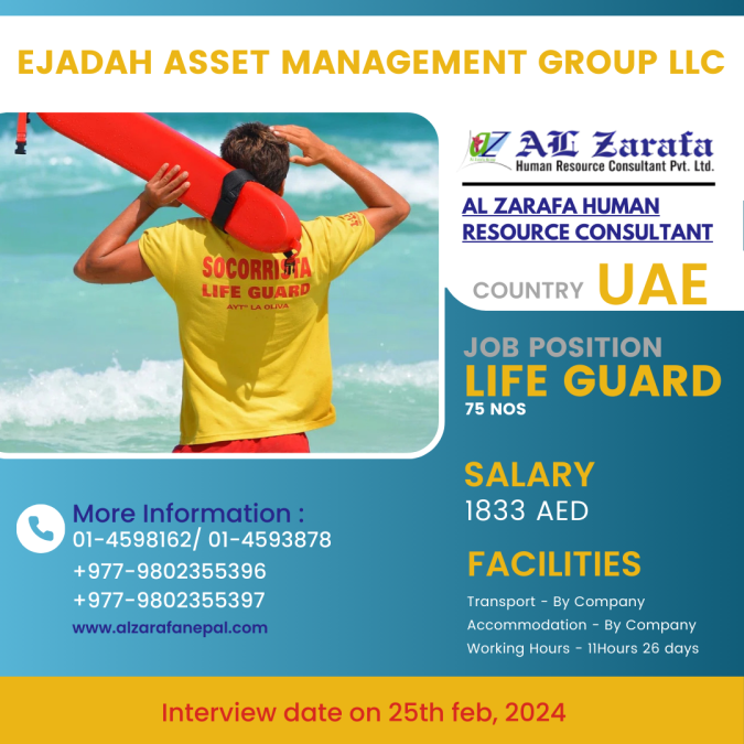 Life Guard demand in UAE - 75 Nos